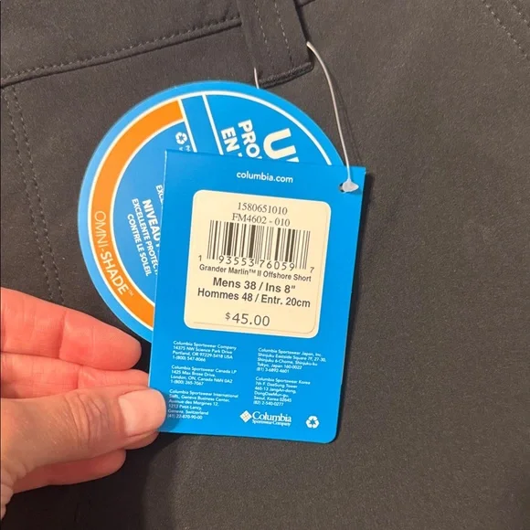 Men's Columbia Black Shorts - Picture 3 of 4